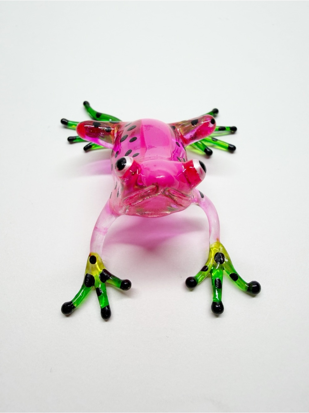 Art Glass Hand Painted Colorful Dart Frog Figurines - Picture 6 of 10